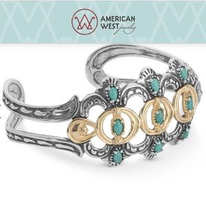 American West Luna Turquoise Cuff Bracelet